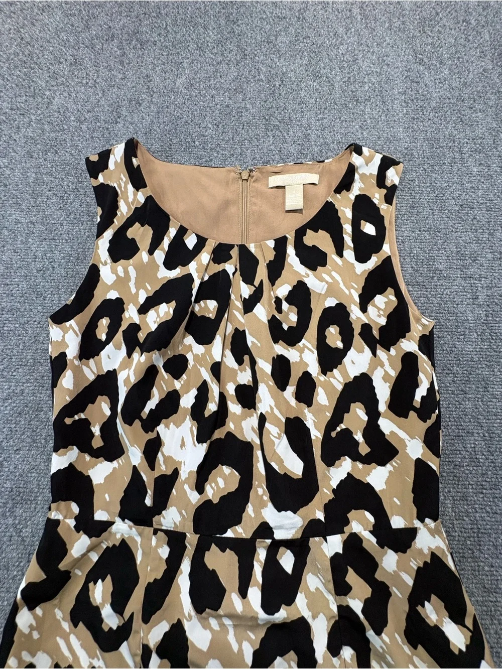 BANANA REPUBLIC Womens Size 2 Regular Sleeveless Leopard Print Dress